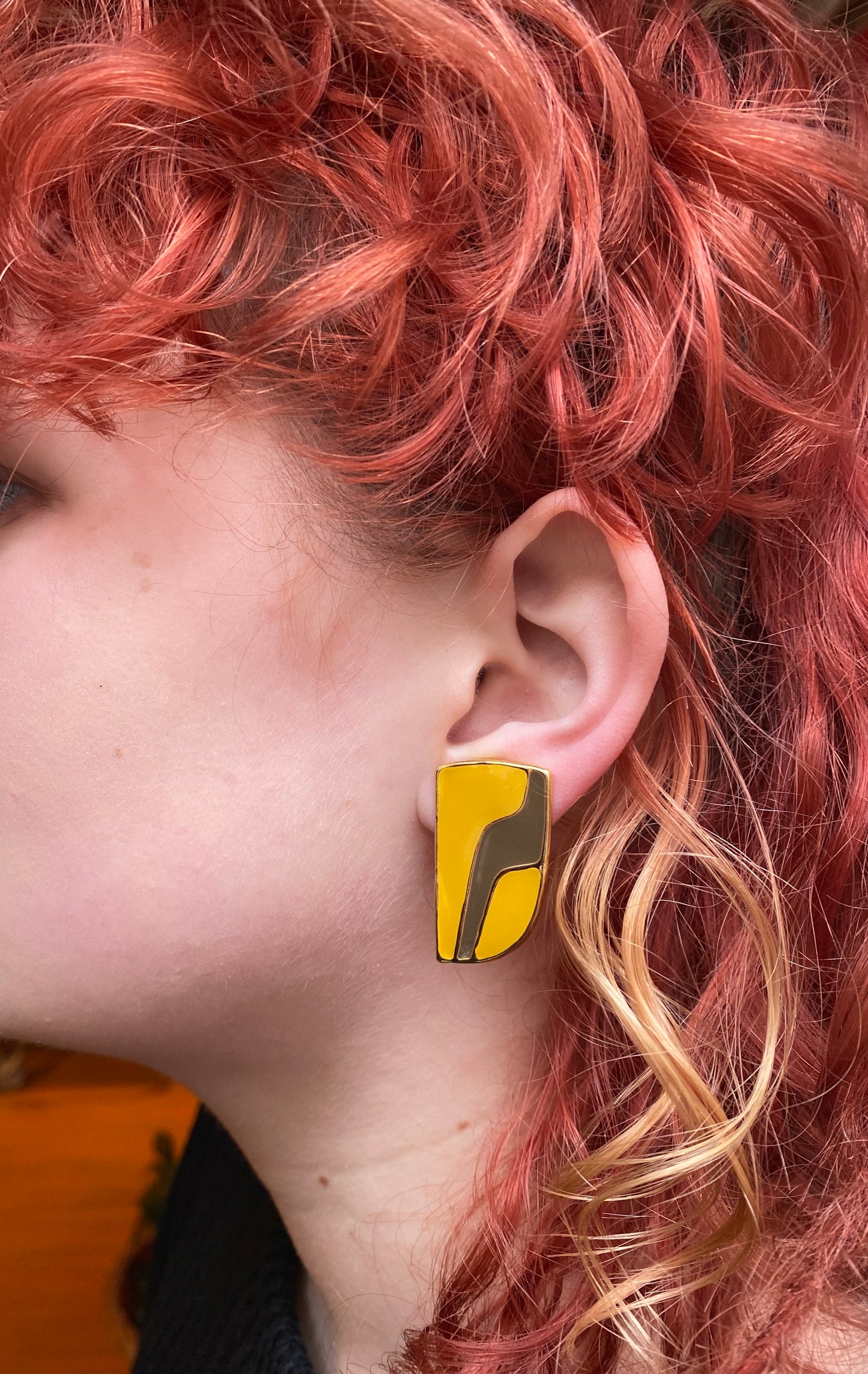 Vintage clip oorbellen