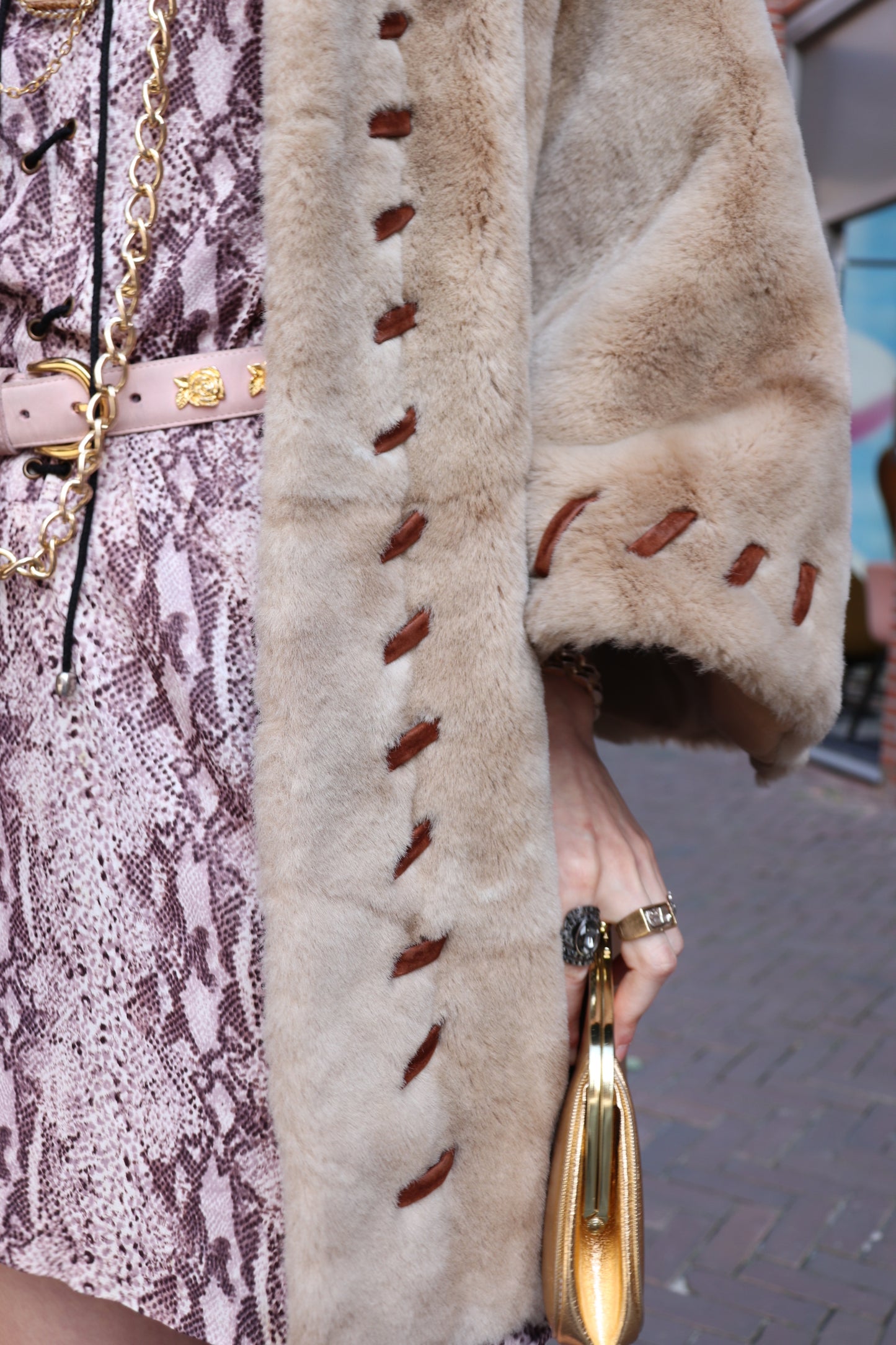 Faux fur jas
