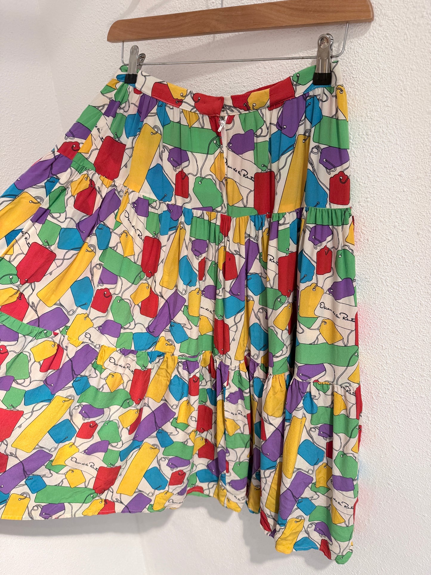 Vintage Oscar de La Renta zijden rok