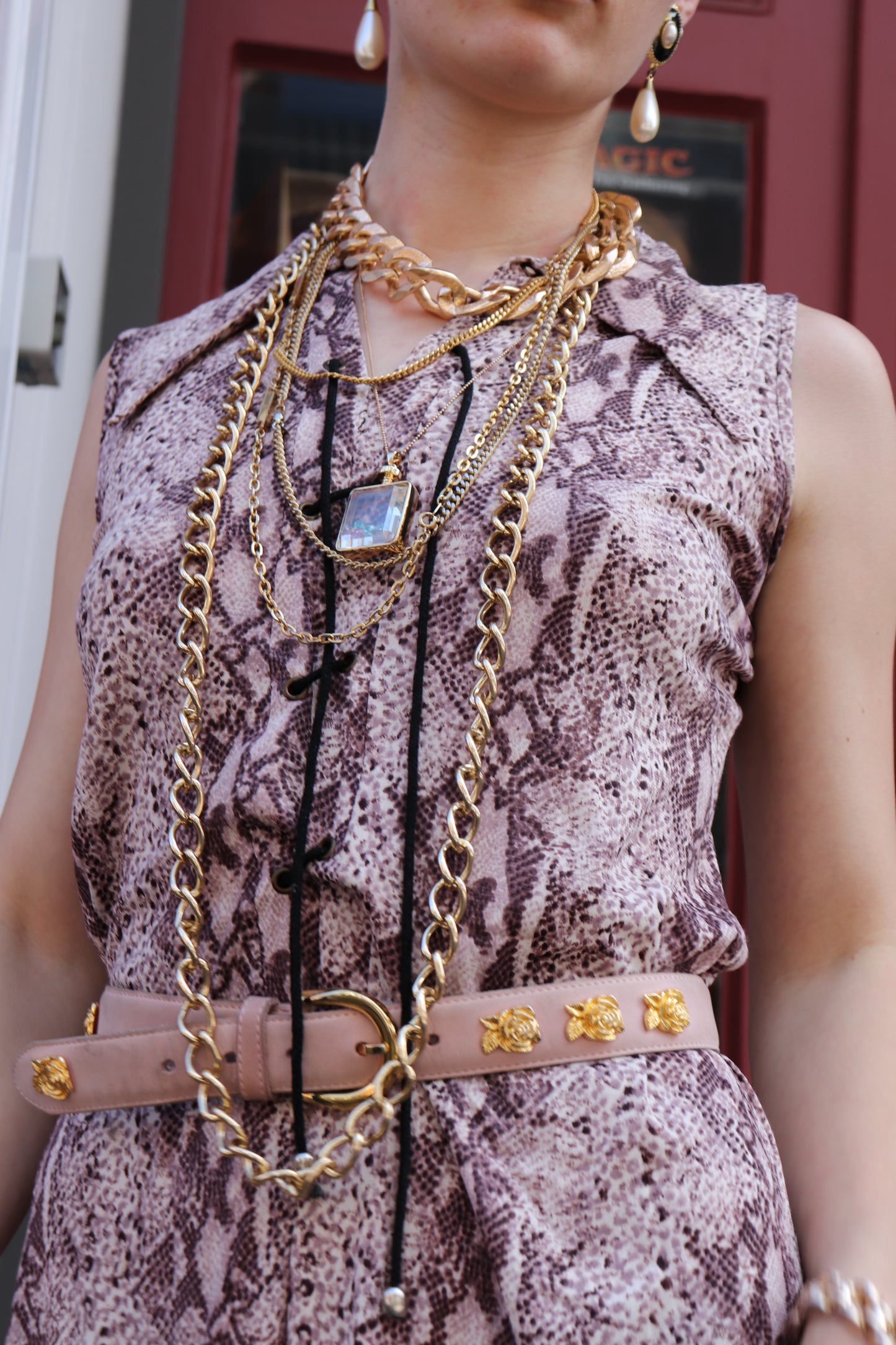 Vintage leren riem