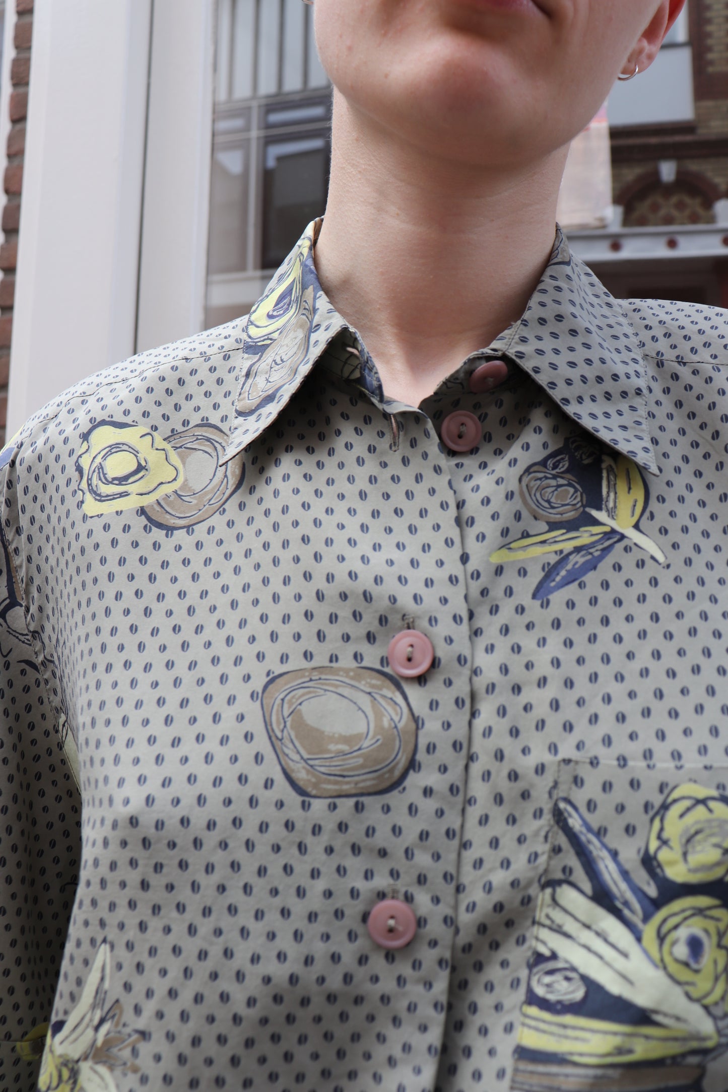 Seidenbluse mit Aufdruck