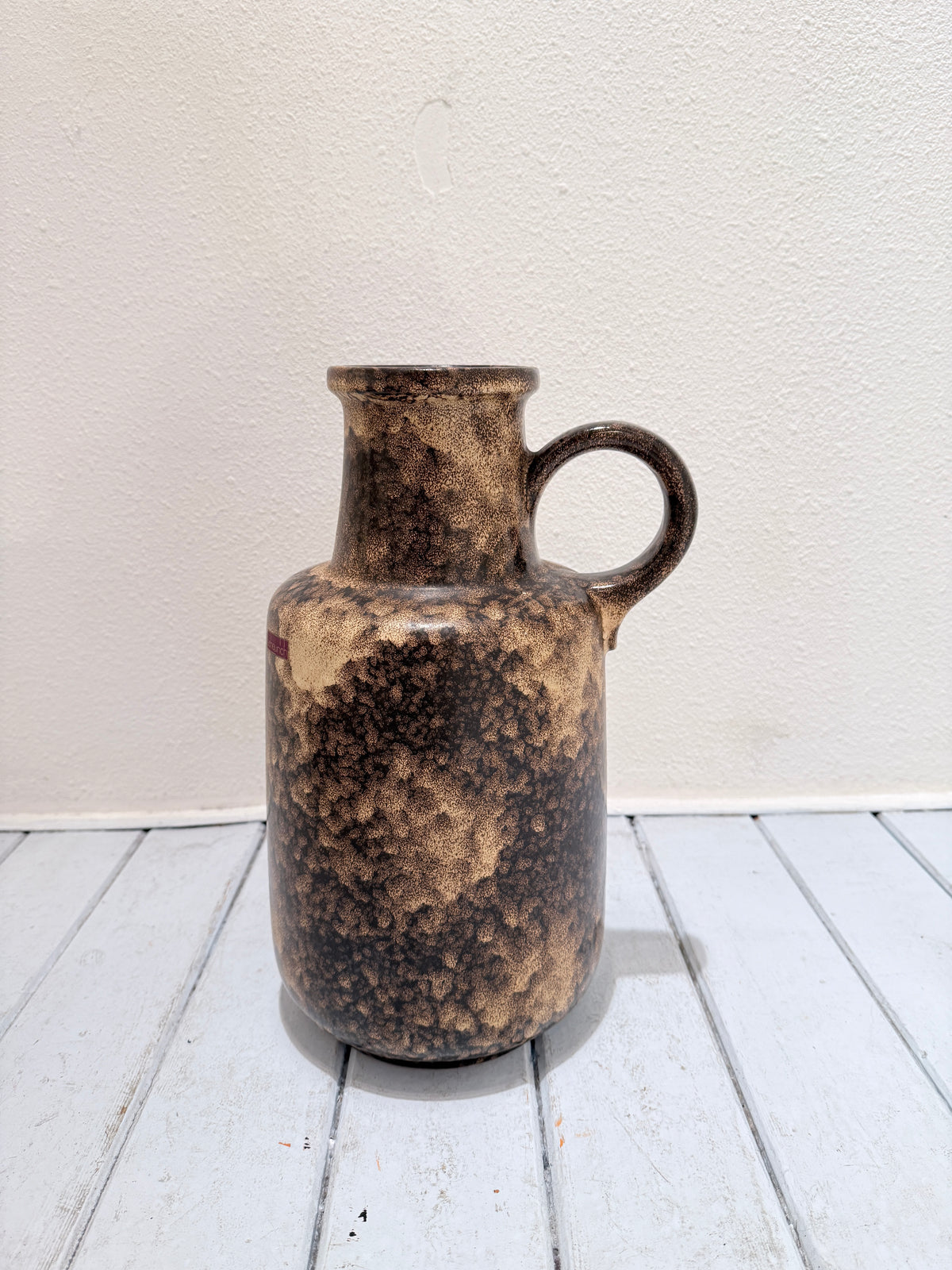 Vintage 70s Scheurich West-Germany Vaas – Earthy Brown 🤎
