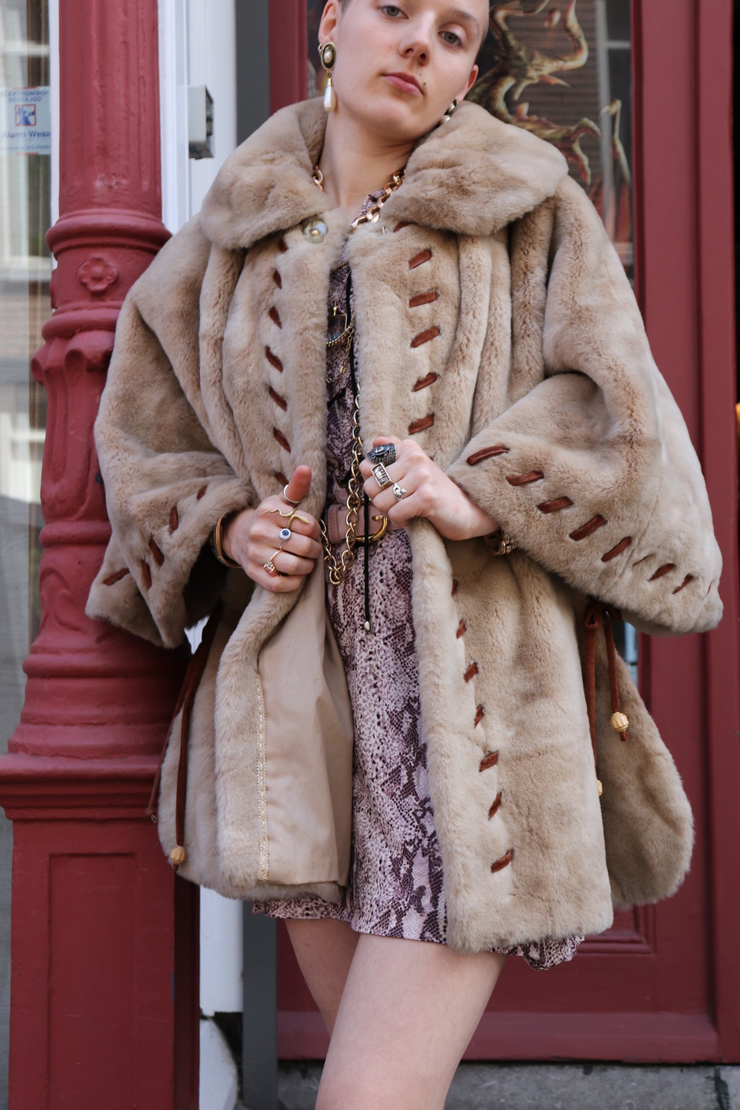 Faux fur jas