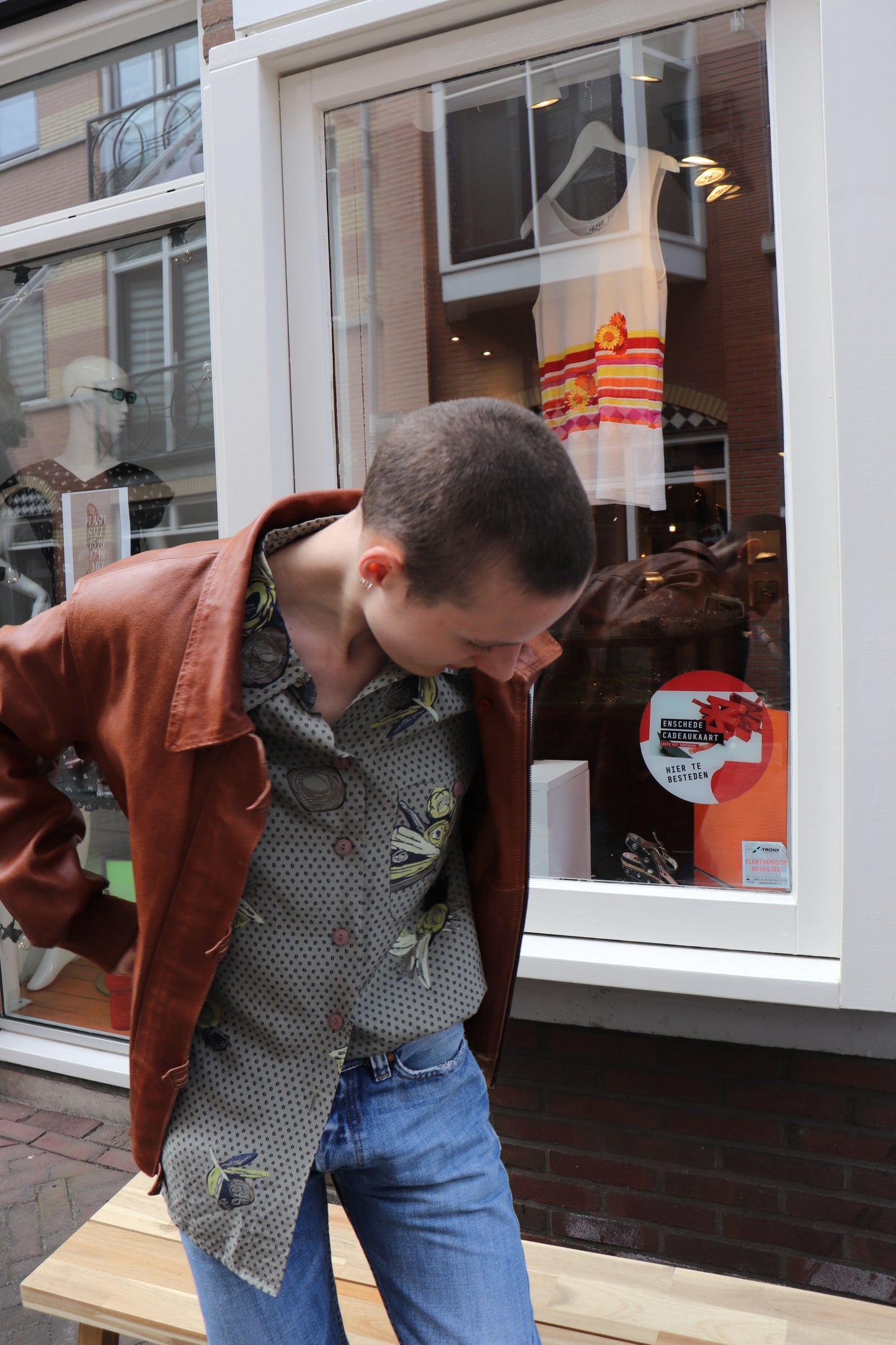Seidenbluse mit Aufdruck