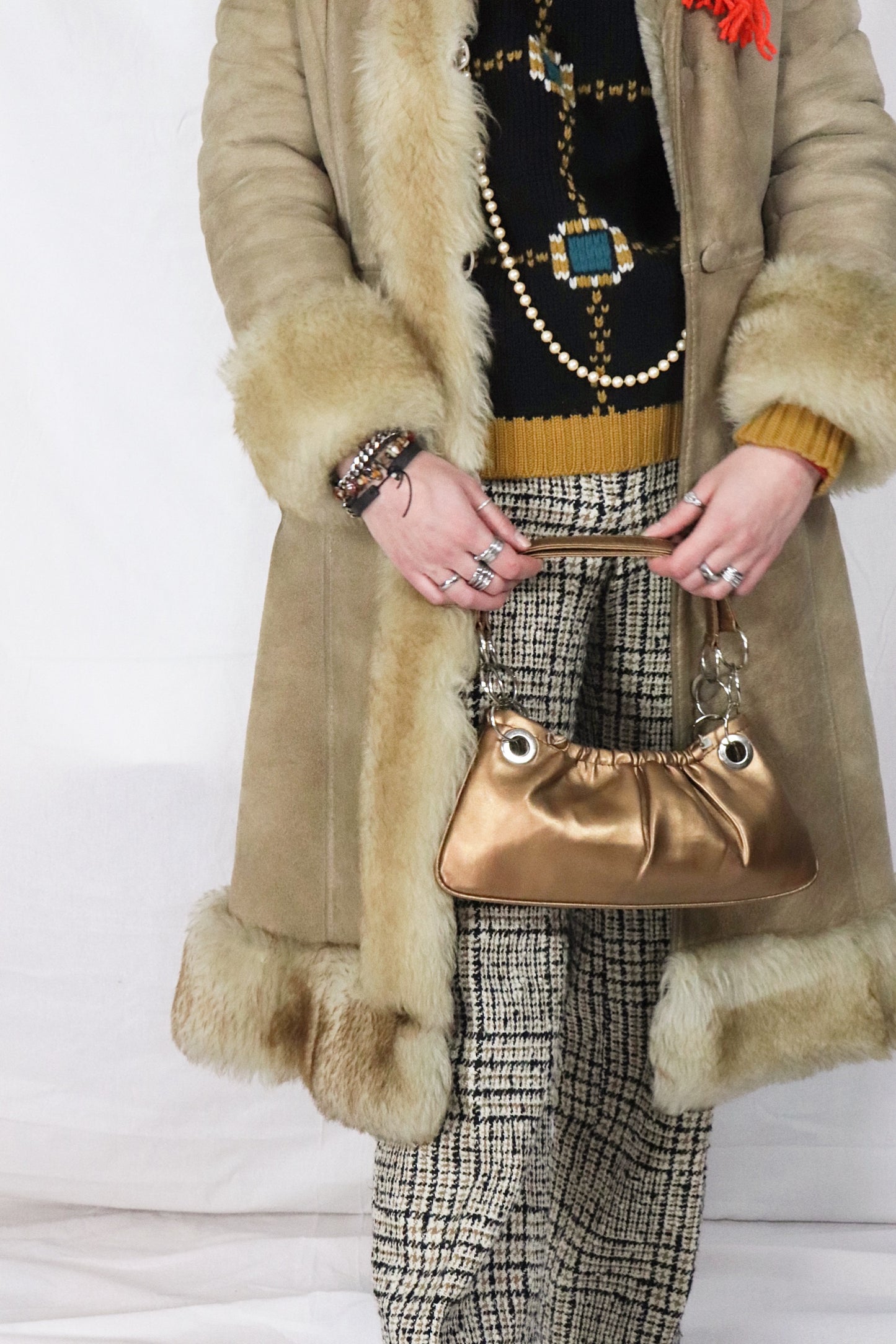 Y2K gold bag