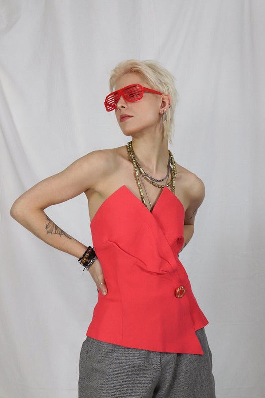 Neon roze Y2K top