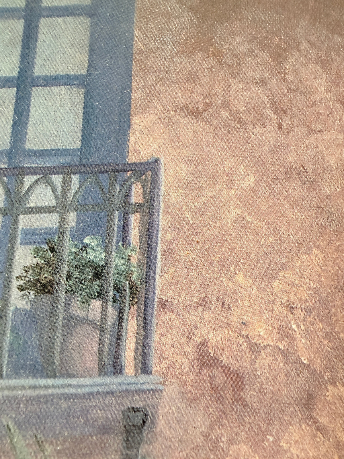 Groot Vintage Vivian Flasch Schilderij ‘Patio Archway I’ – Ingelijst
