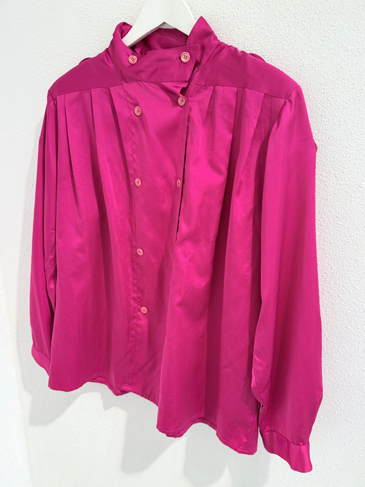 Vintage cyclaamroze blouse
