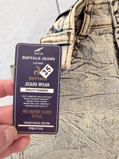 Y2K Buffalo Stonewash acid Flared jeans | W26