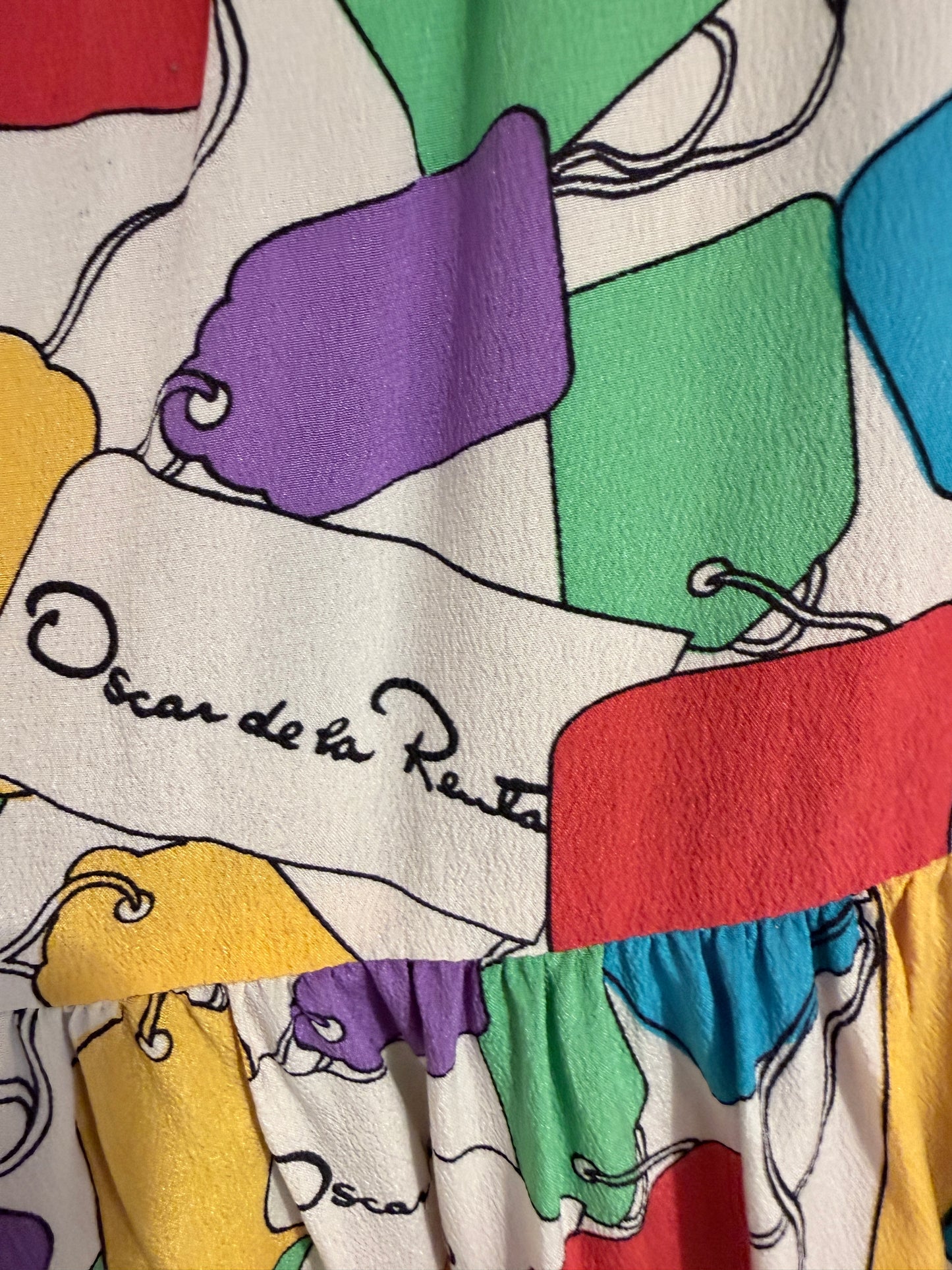 Vintage Oscar de La Renta zijden rok