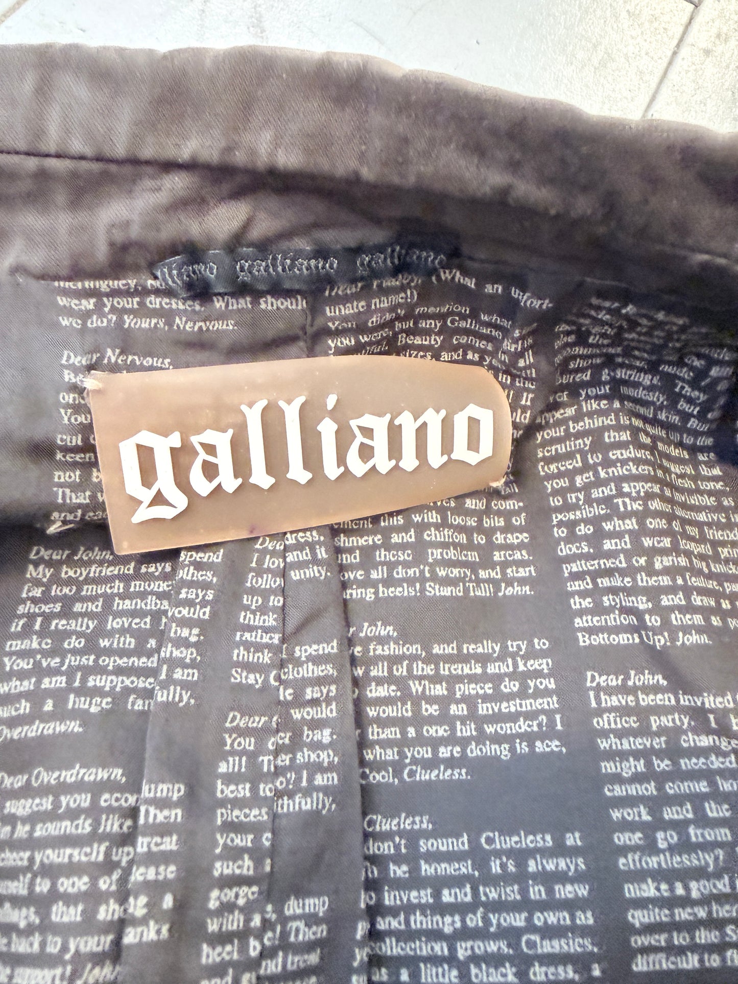 Vintage John Galliano Blazer – Heren | Designer blazer in chocoladebruin