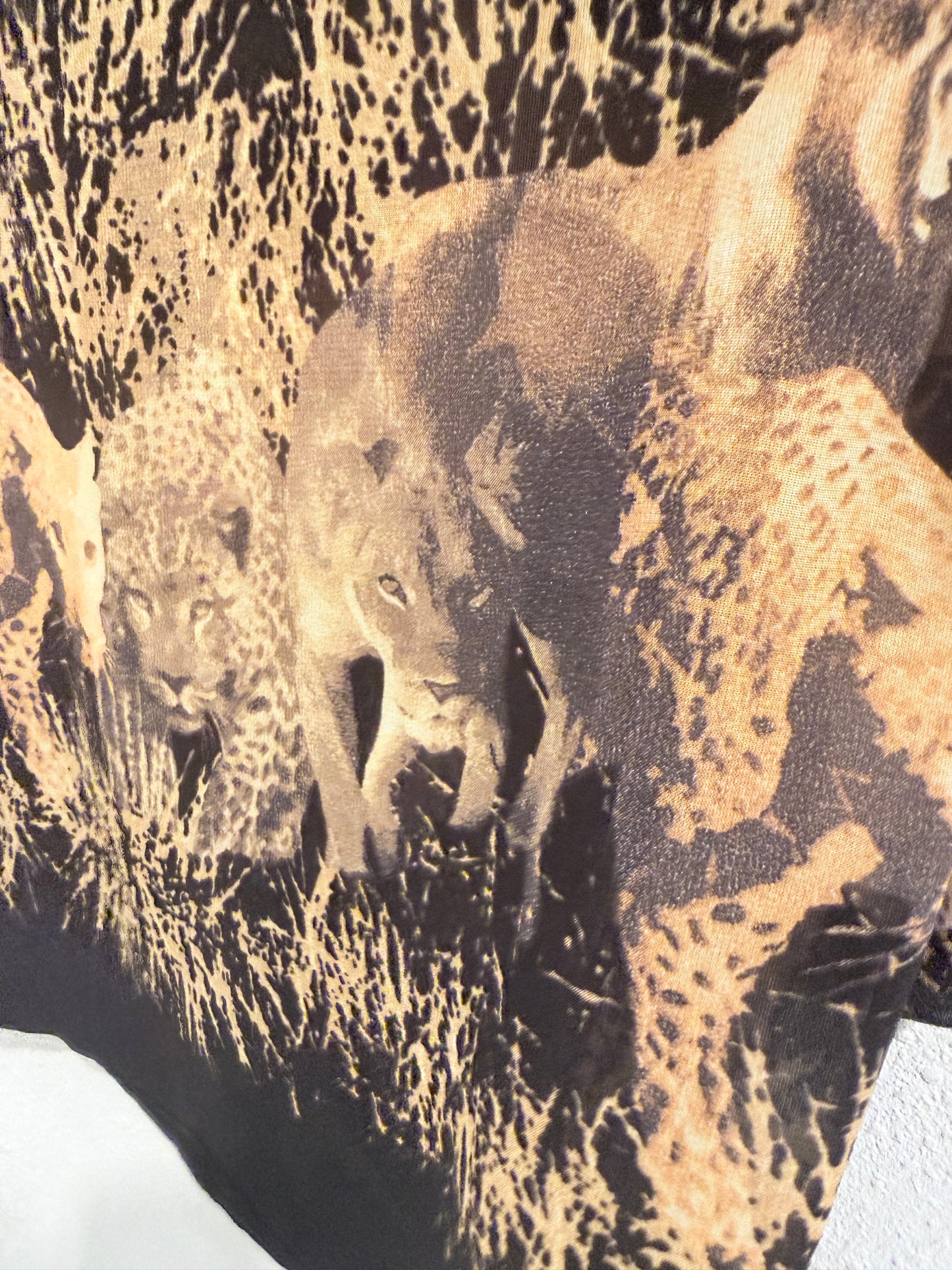 Vintage dierenprint blouse - Maat 42