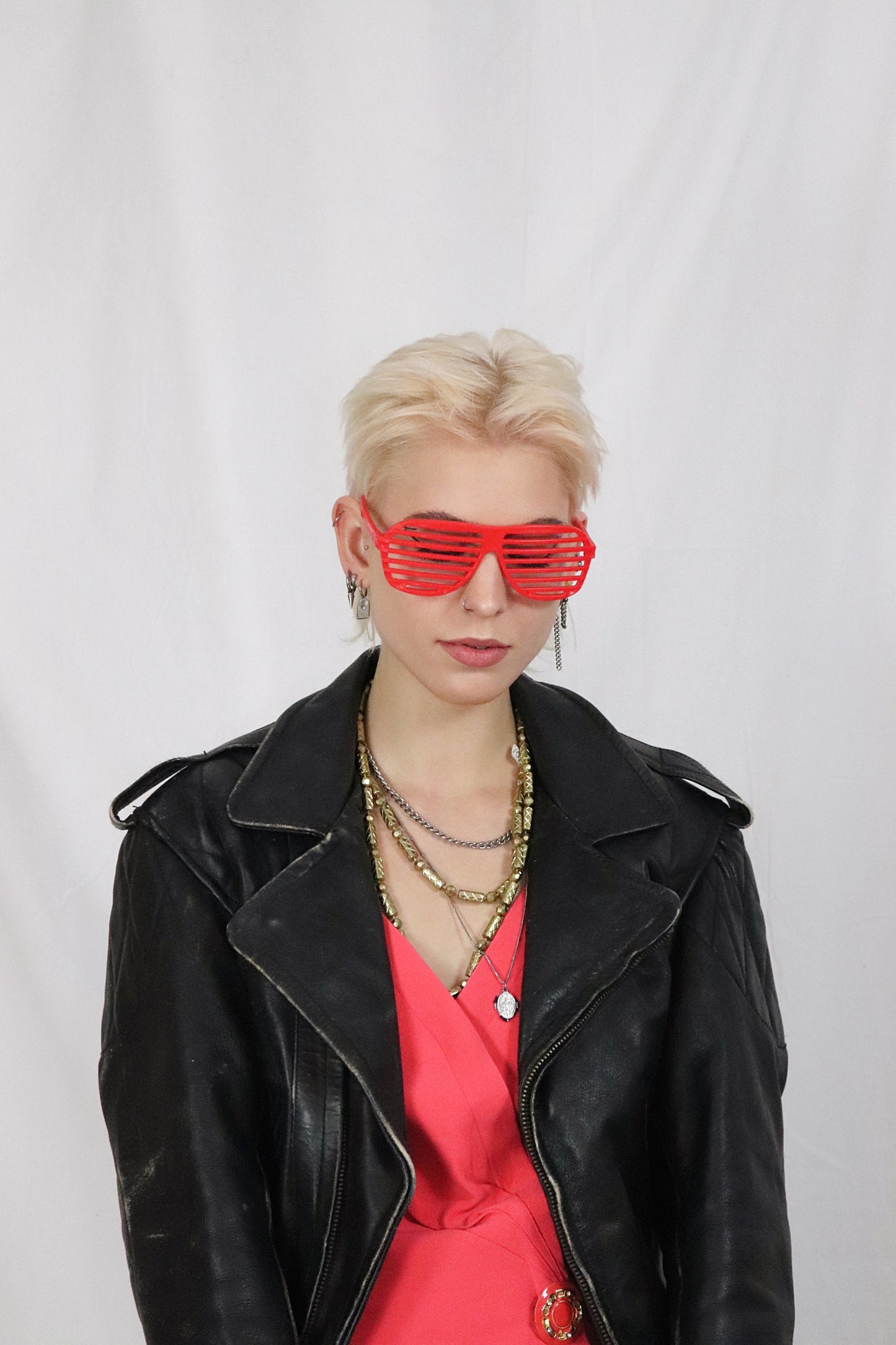 80s leather biker jacket