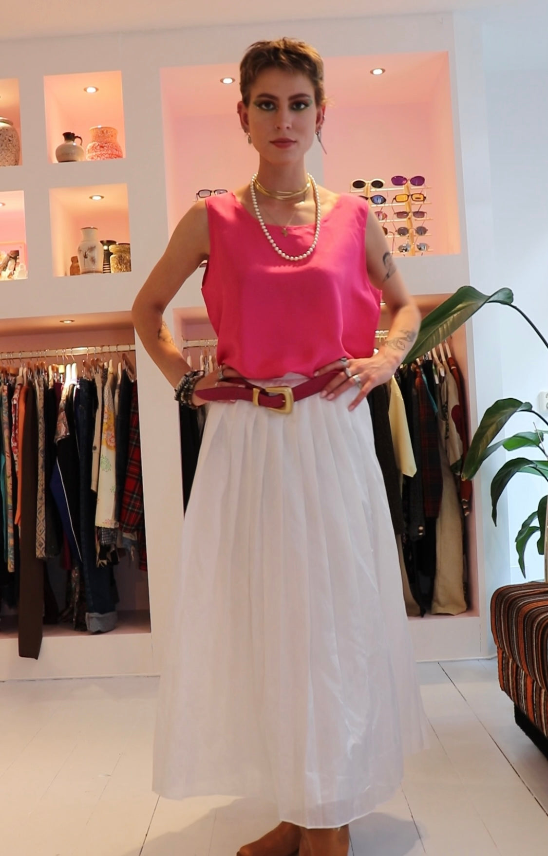 Vintage-Top aus Seide