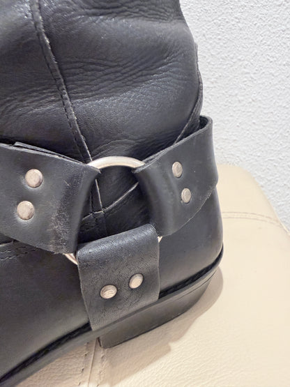 Vintage Leren Harness Boots | Zwart | Maat 44