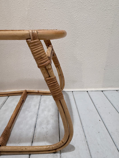 Rohé Noordwolde – vintage bijzettafel met structuurglas