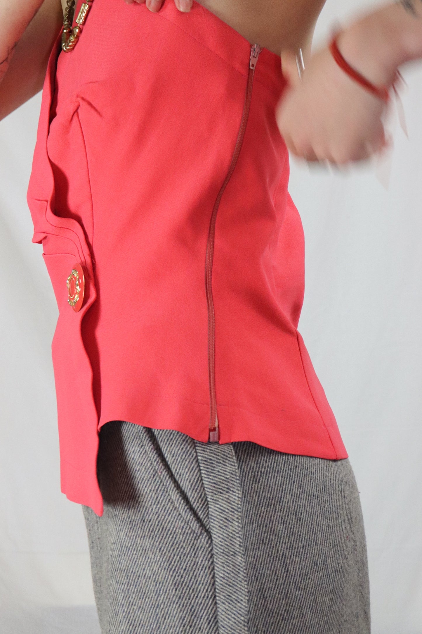 Neon pink Y2K top