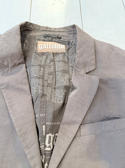 Vintage John Galliano Blazer – Heren | Designer blazer in chocoladebruin