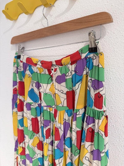 Vintage Oscar de La Renta zijden rok