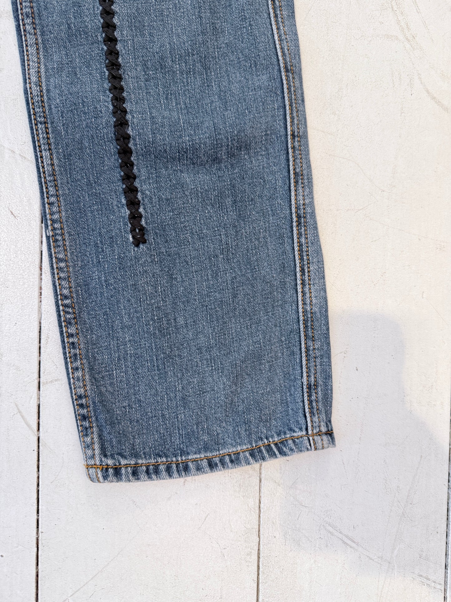 Vintage Just Cavalli Y2K Jeans – Designer Denim met Gevlochten Details