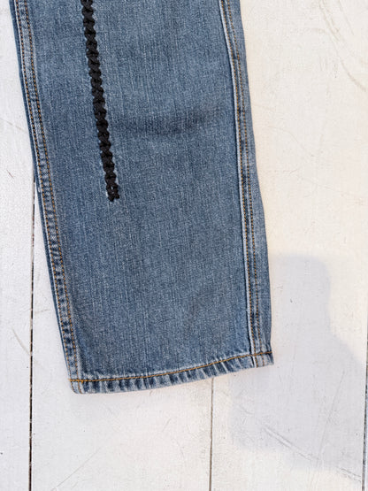 Vintage Just Cavalli Y2K Jeans – Designer Denim met Gevlochten Details