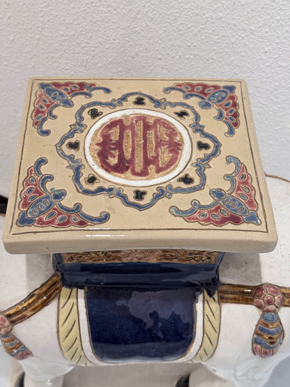 Vintage Chinees Keramisch Paard Tang-Stijl  | Plantentafel | Kruk
