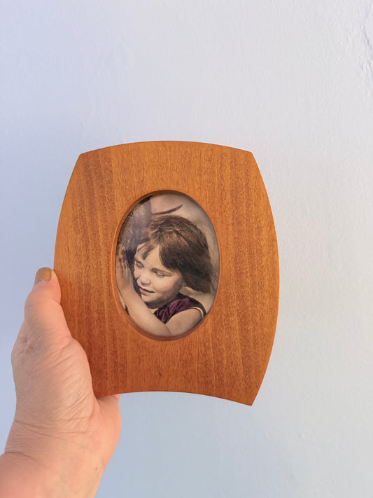 Vintage Deense Mid Century houten fotolijst