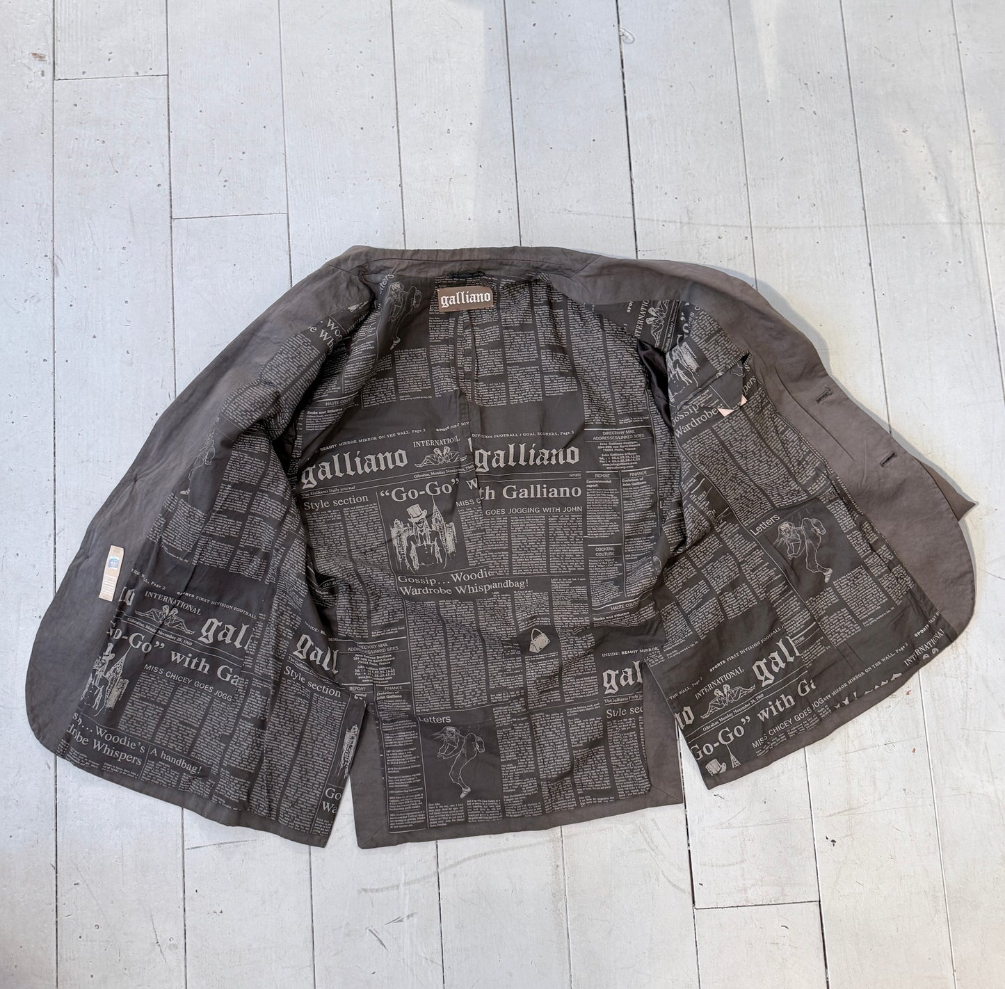 Vintage John Galliano Blazer – Heren | Designer blazer in chocoladebruin