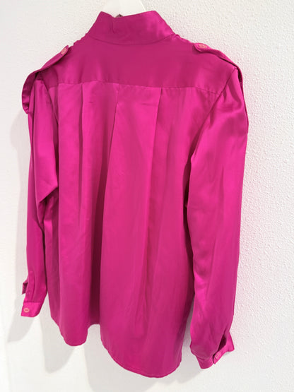 Vintage cyclaamroze blouse