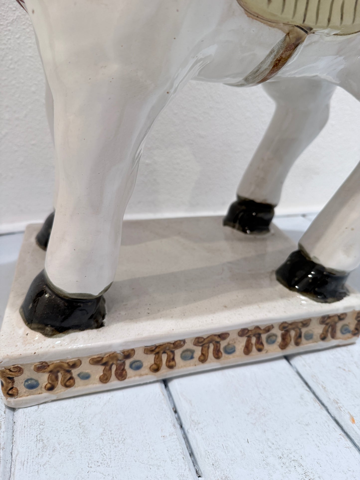Vintage Chinees Keramisch Paard Tang-Stijl  | Plantentafel | Kruk