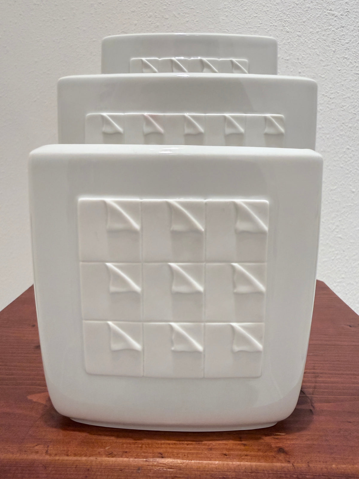 Eye-catching Designervintage: Set van 3 Porseleinen Mid-Century Vazen van Hutschenreuther