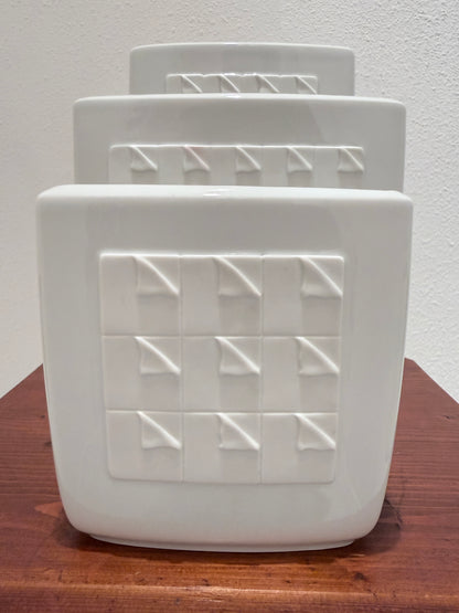 Eye-catching Designervintage: Set van 3 Porseleinen Mid-Century Vazen van Hutschenreuther