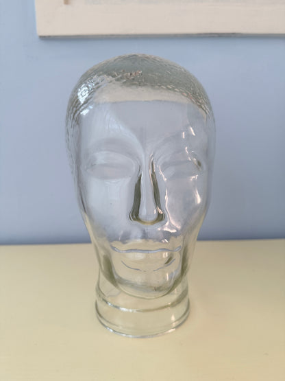 Vintage 70s glazen hoofd