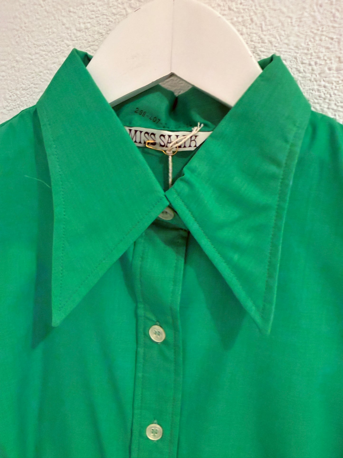 70s groen overhemd | Maat S