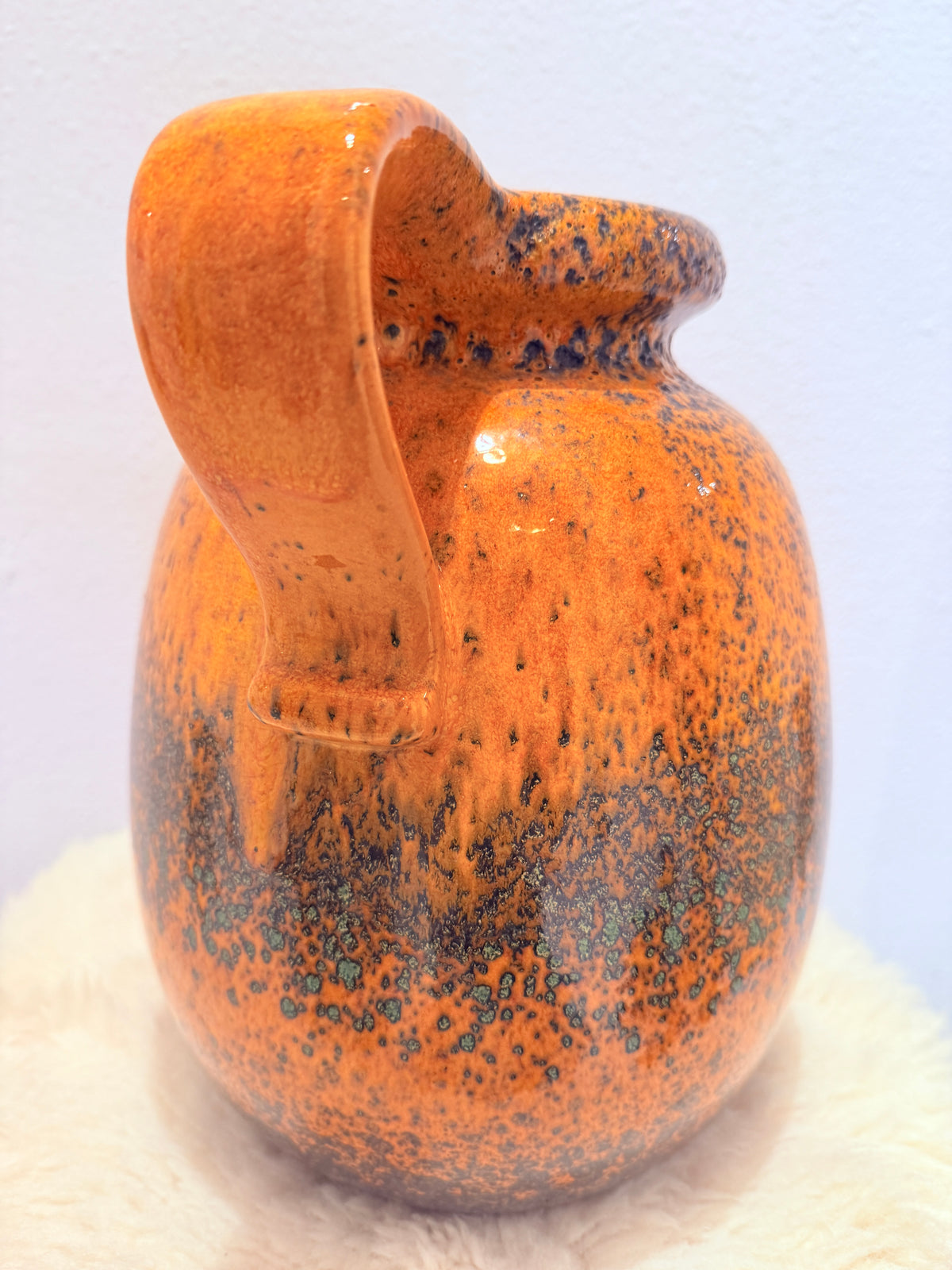 Vintage 70s Scheurich West Germany Vaas – Bright Orange 🍊