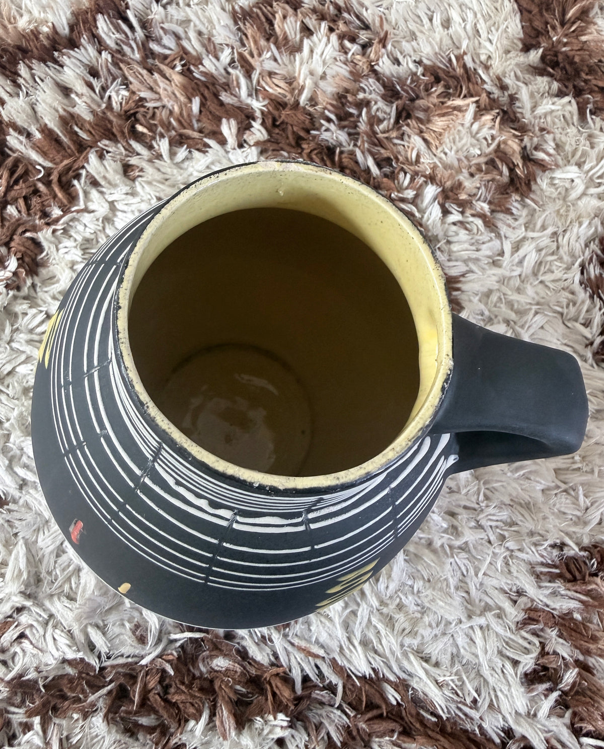 Grafische vintage Scheurich keramieken kanvaas – 35 cm