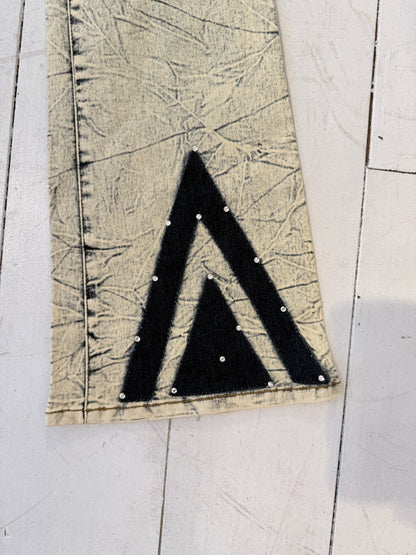 Y2K flared acid jeans