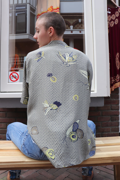 Zijden blouse met print