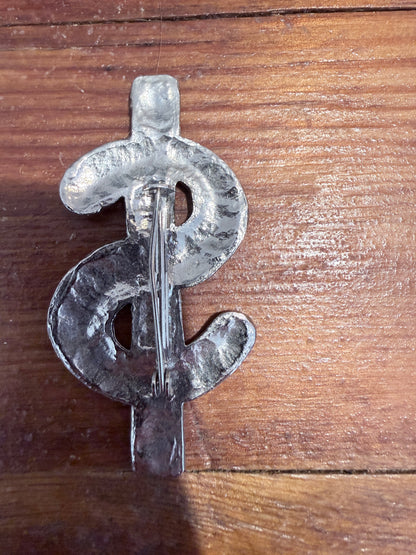 Dollar sign Broche