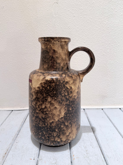Vintage 70s Scheurich West-Germany Vaas – Earthy Brown 🤎