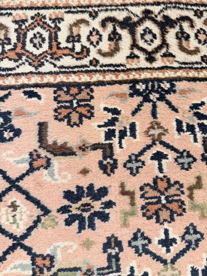 Vintage handgeknoopt wollen vloerkleed – India – 170 x 88 cm