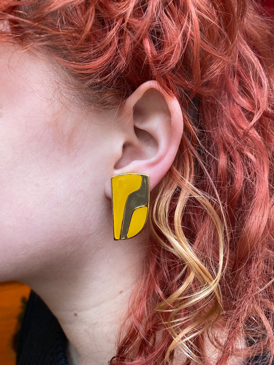 Vintage clip oorbellen
