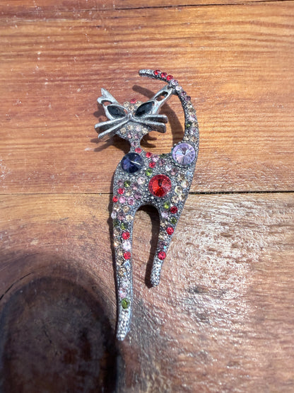 Vintage broche kat | Custome Jewelry