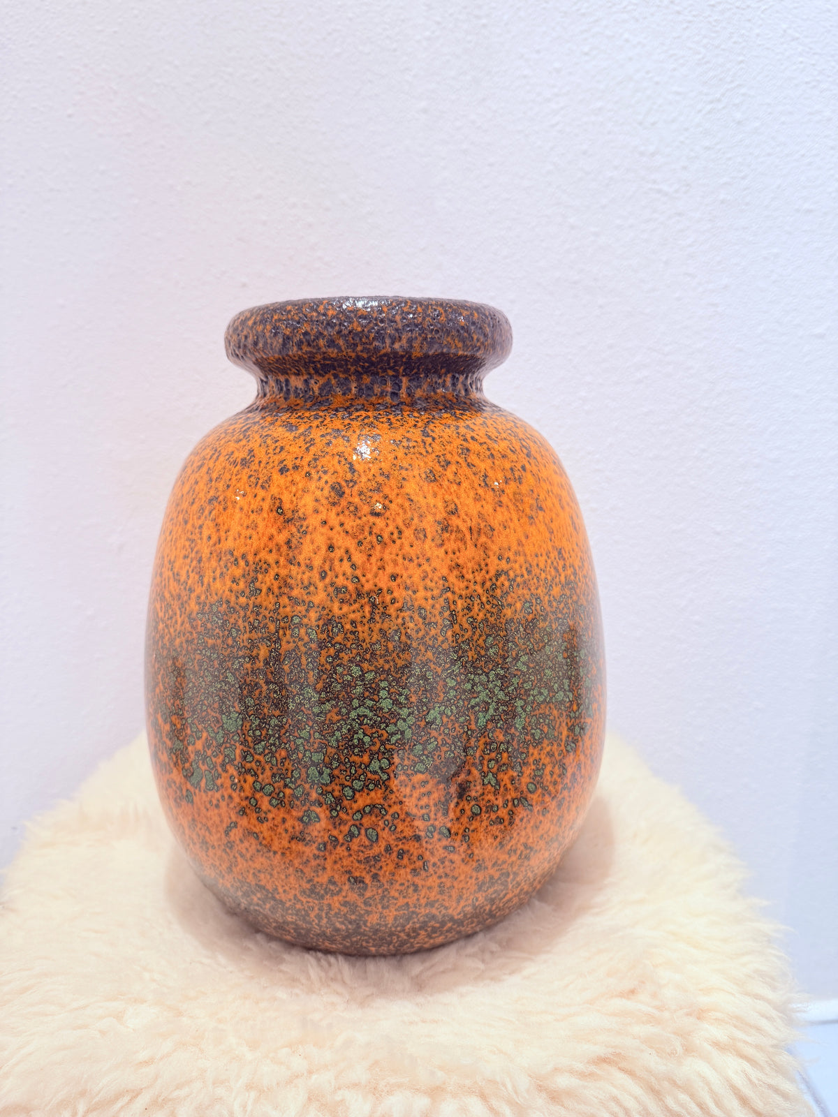 Vintage 70s Scheurich West Germany Vaas – Bright Orange 🍊