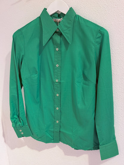 70s groen overhemd | Maat S