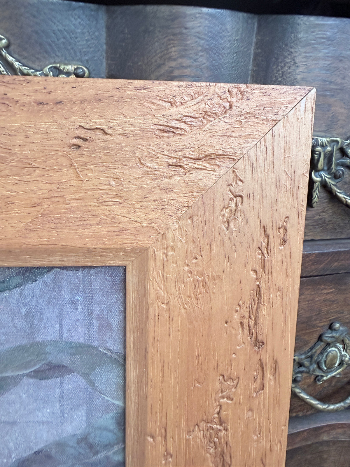 Groot Vintage Vivian Flasch Schilderij ‘Patio Archway I’ – Ingelijst
