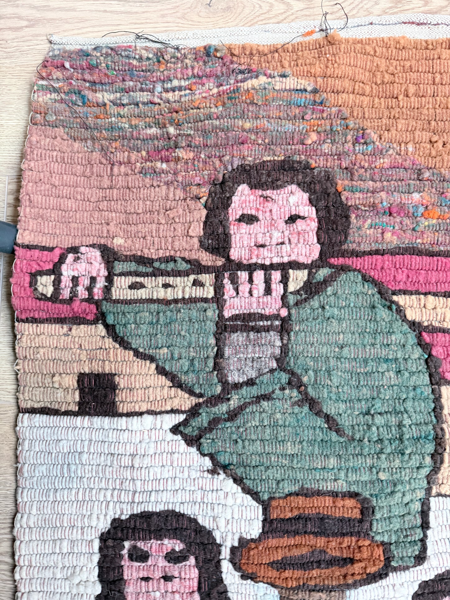 Geweven vintage wandkleed