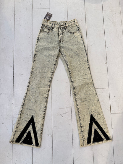 Y2K flared acid jeans