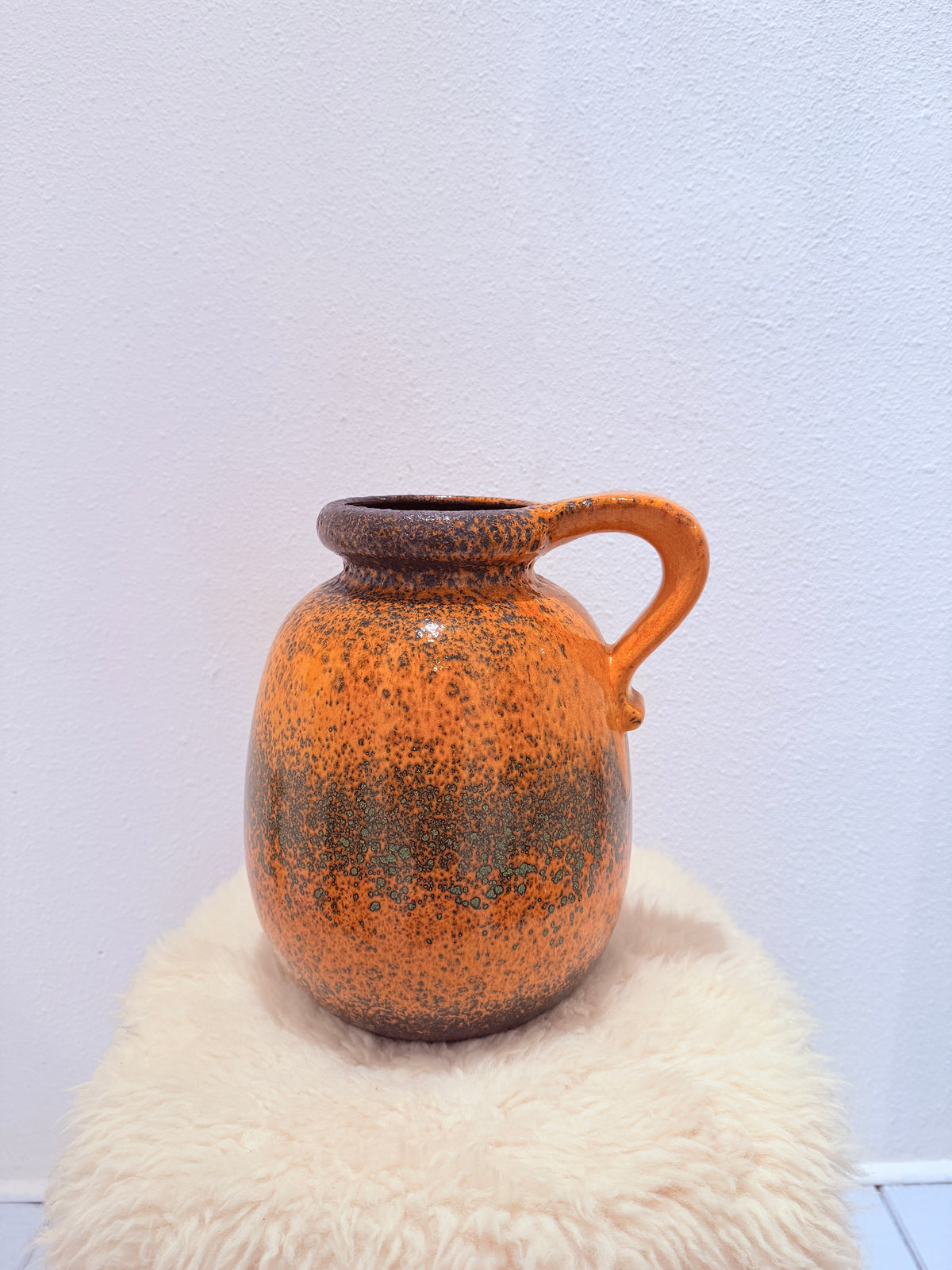 Vintage 70s Scheurich West Germany Vaas – Bright Orange 🍊