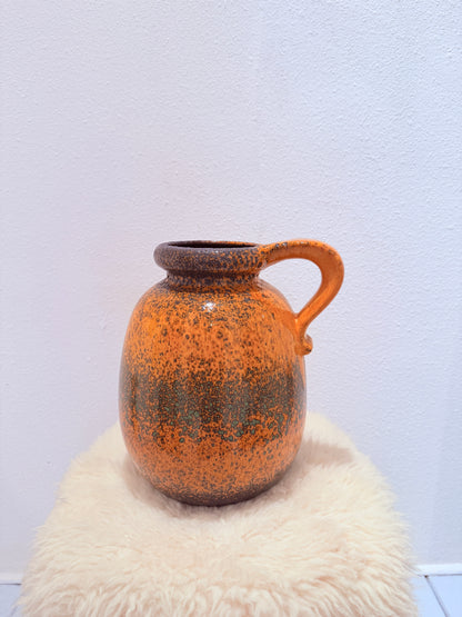 Vintage 70s Scheurich West Germany Vaas – Bright Orange 🍊